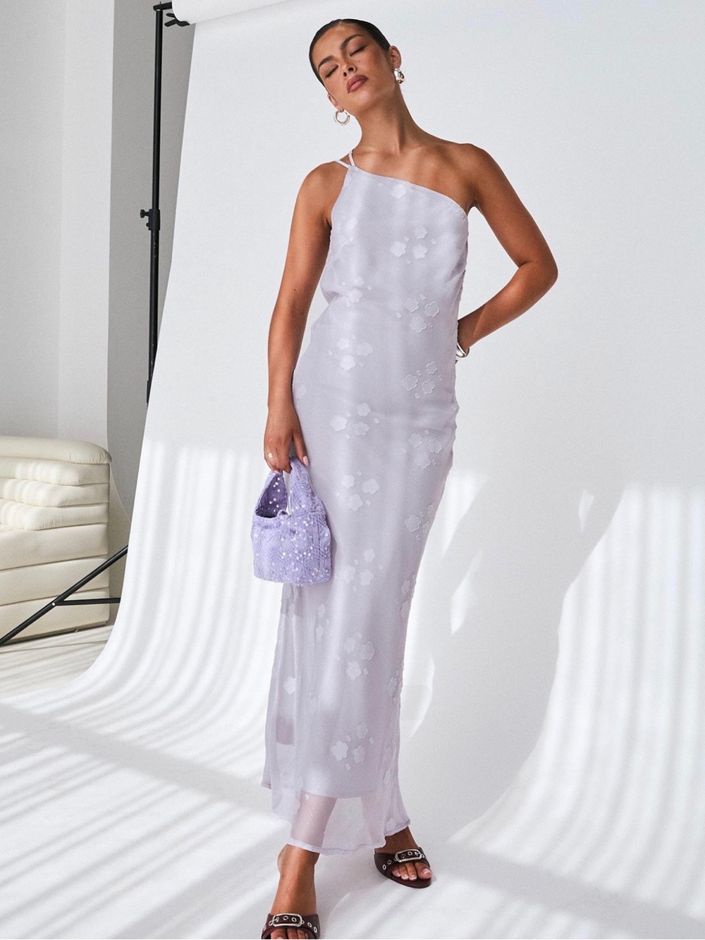 Princess Polly Lavender Floral Slip Maxi Dress
